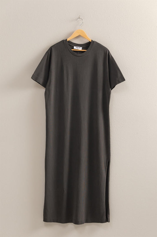Casual Day T-Shirt Dress in Black (REG)