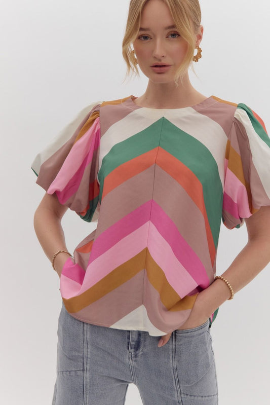 Chevron Stripe Top (REG)