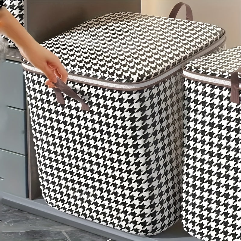 180-liter Houndstooth Bag Clothes LarCapacity Household Quilt Bag Moving Bag PacMoisture-proof Bag For PacClothes